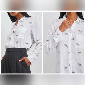 Rails Rocsi Charcoal Wild Cats Blouse L
